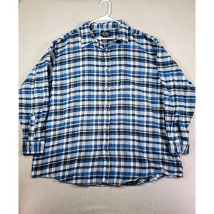 SGR Shirt Mens 3XL Cotton Blend Long Sleeve Button Up Pocket Collared Plaid 2